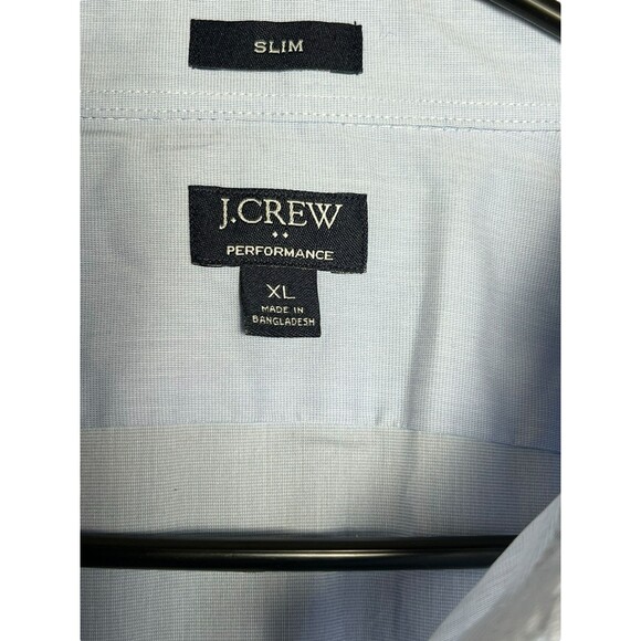 J. Crew Mens Blue Slim Untucked Performance‎ Button Down Dress Shirt Size XL - Picture 5 of 15